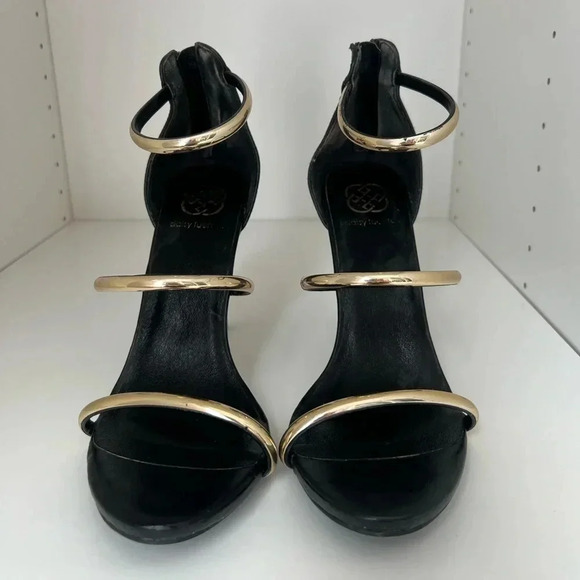 Shoes - Black and Gold Heels